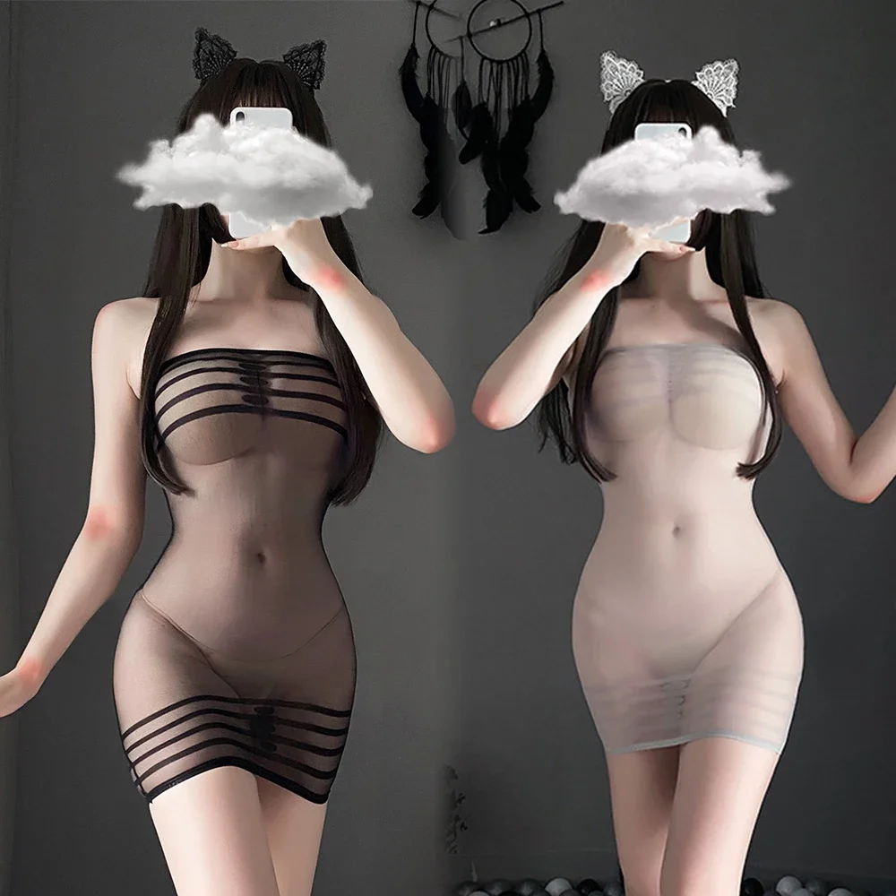 

2024New Fishnet Underwear Elasticity Nylon Sexy Lingerie Dress for Women Sexy Costumes Exotic Super Elastic Adult Clothes