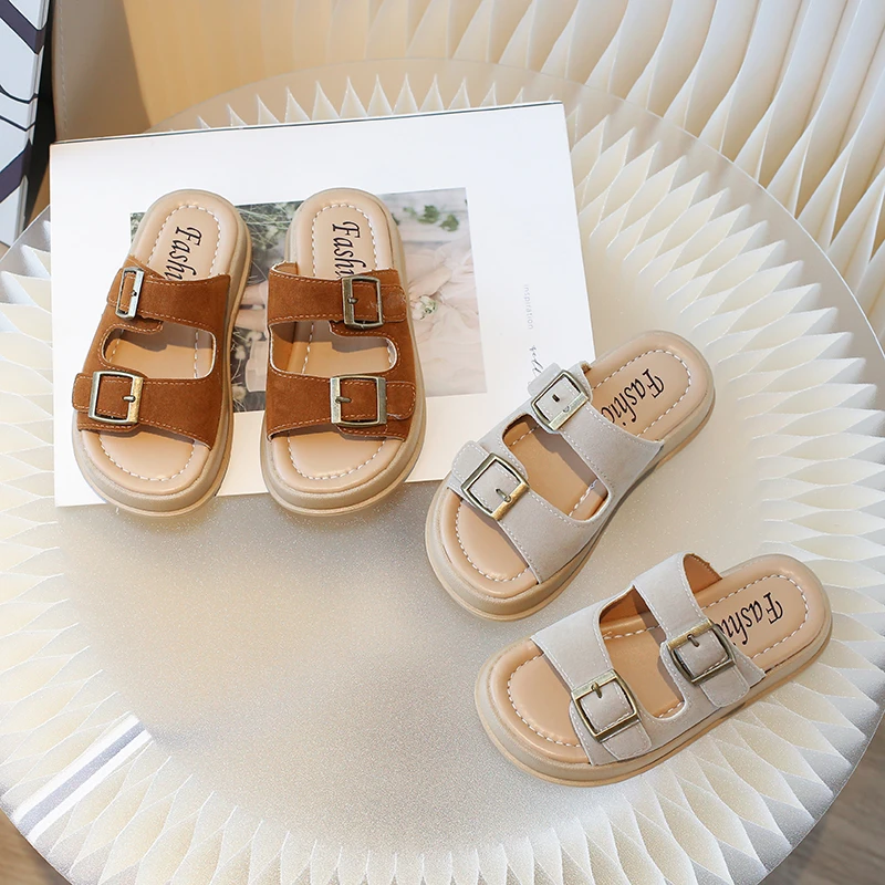 Summer Fashion Beautiful Children Kids Elegant Comfortable Round Toe Slippers Flats Popular Shoes