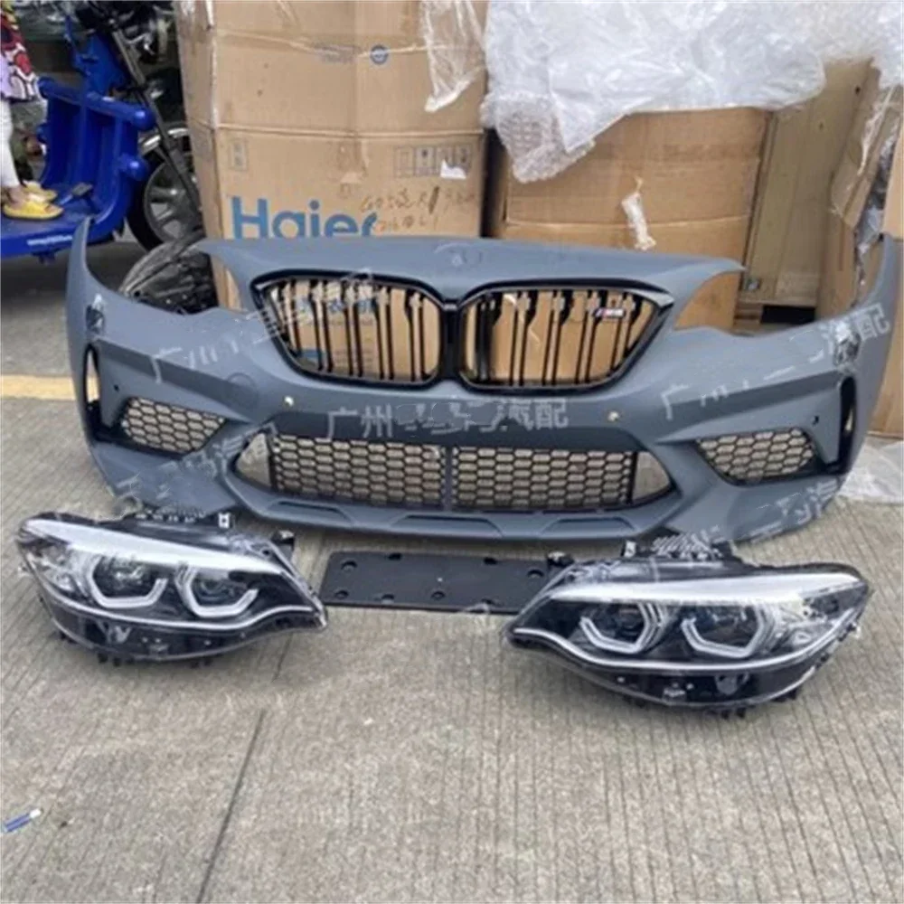 Car surround body kit Front bumper grill headlight for BMW 1 series F20 modified 2 series M2