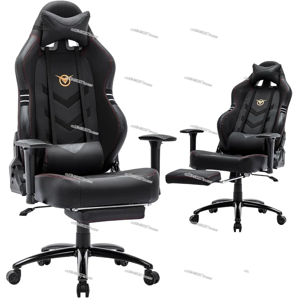 

Large and tall gaming chair with footrest, racing computer chair, ergonomic PC chair with high back and wide seat, 350lb.