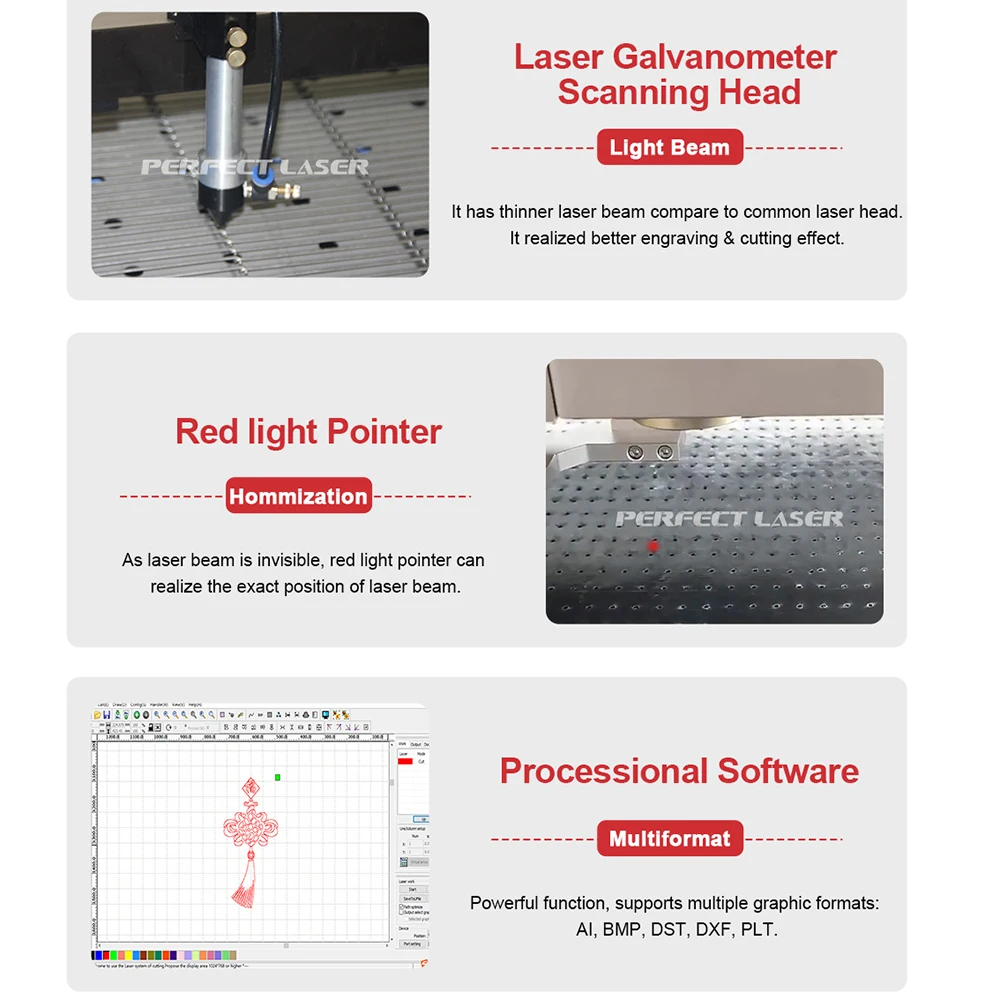 Perfect Laser CO2 Laser Engraving Cutting Machine Large Format Automatic Cutter Engraver for Leather Wood Acrylic Plastic