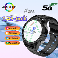 New 4G Android video call smartwatch, 128GB storage space, WiFi, SIM card, dual cameras, GPS， Waterproof, Play Store