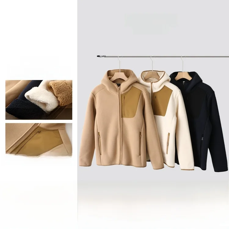 

Уличное мужское легкое ветрозащитное пальто Fce Jaet, двустороннее пальто с капюшоном, теплое и слипоны на осень-зиму