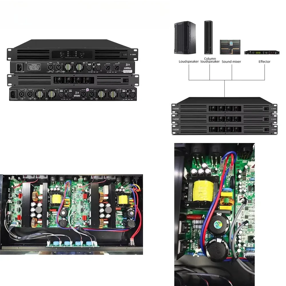 Digital Amplifier Class D 4 Channel 4 x 600W Powerful Professional Audio Sound Amplifier for E-4600