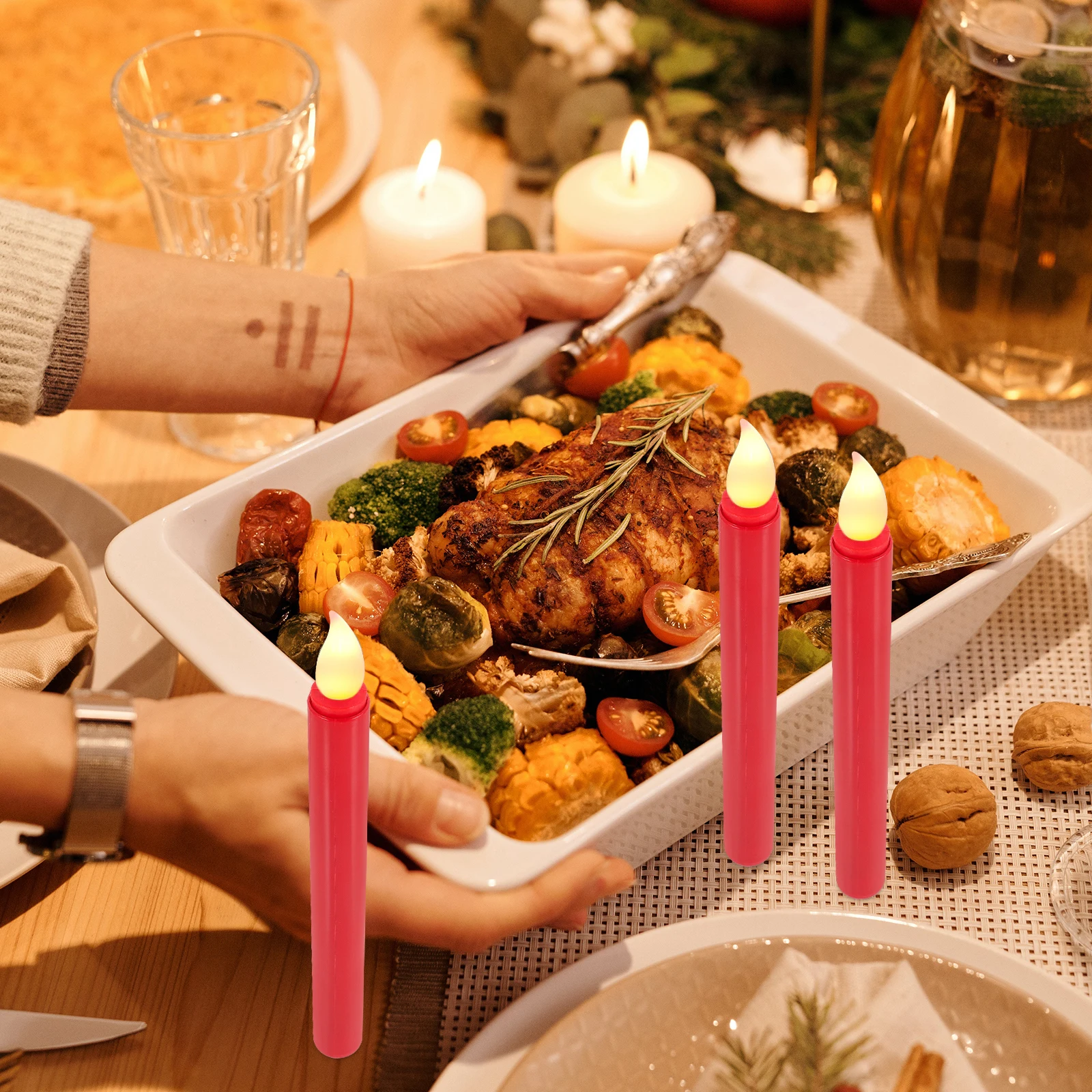 

Flameless LED Candles Electronic Lights for Christmas Home Decor Festive Wedding Party Church Coffee Shop Hotel
