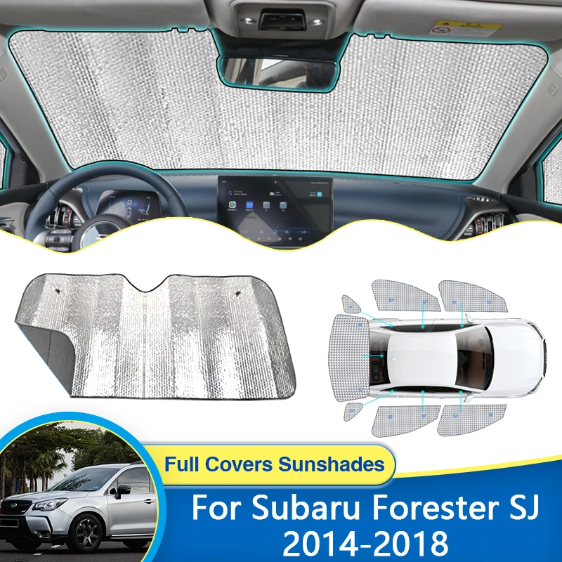 Visera de ventana para Subaru Forester SJ MK4, parabrisas, cortinas a prueba de sol, Parasol frontal, cubierta de Parasol, 2014, 2015, 2016, 2017, 2018