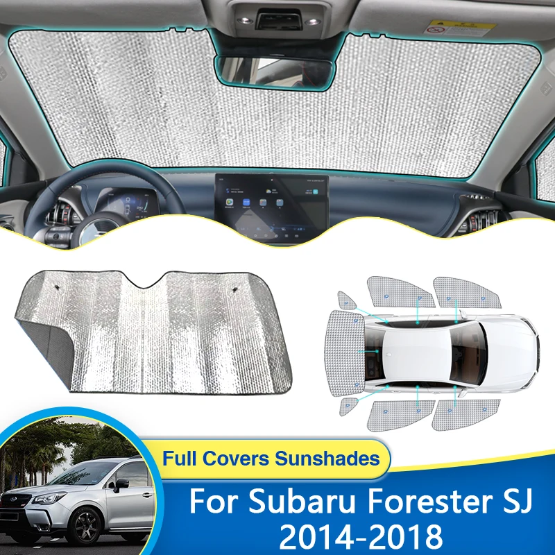 Viseira da janela para Subaru Forester SJ MK4 2014 2015 2016 2017 2018, Pára-brisas cortinas à prova de sol, guarda-sol frontal