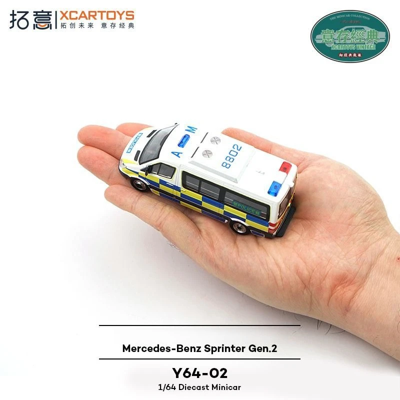 

XCARTOYS 1/64 Металлическая модель полицейского автомобиля Гонконгского дорожно-патрульного управления, имитация аварийной машины, фигурка Y64-02, подарок