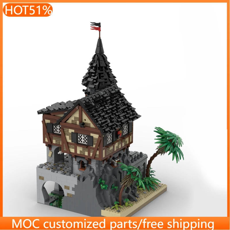 

11944 деталей Городская улица Порт Саваж Хилл MOC: Модульный конструктор для самостоятельной сборки, простая технология, DIY, игрушка для мальчиков, подарок на праздник