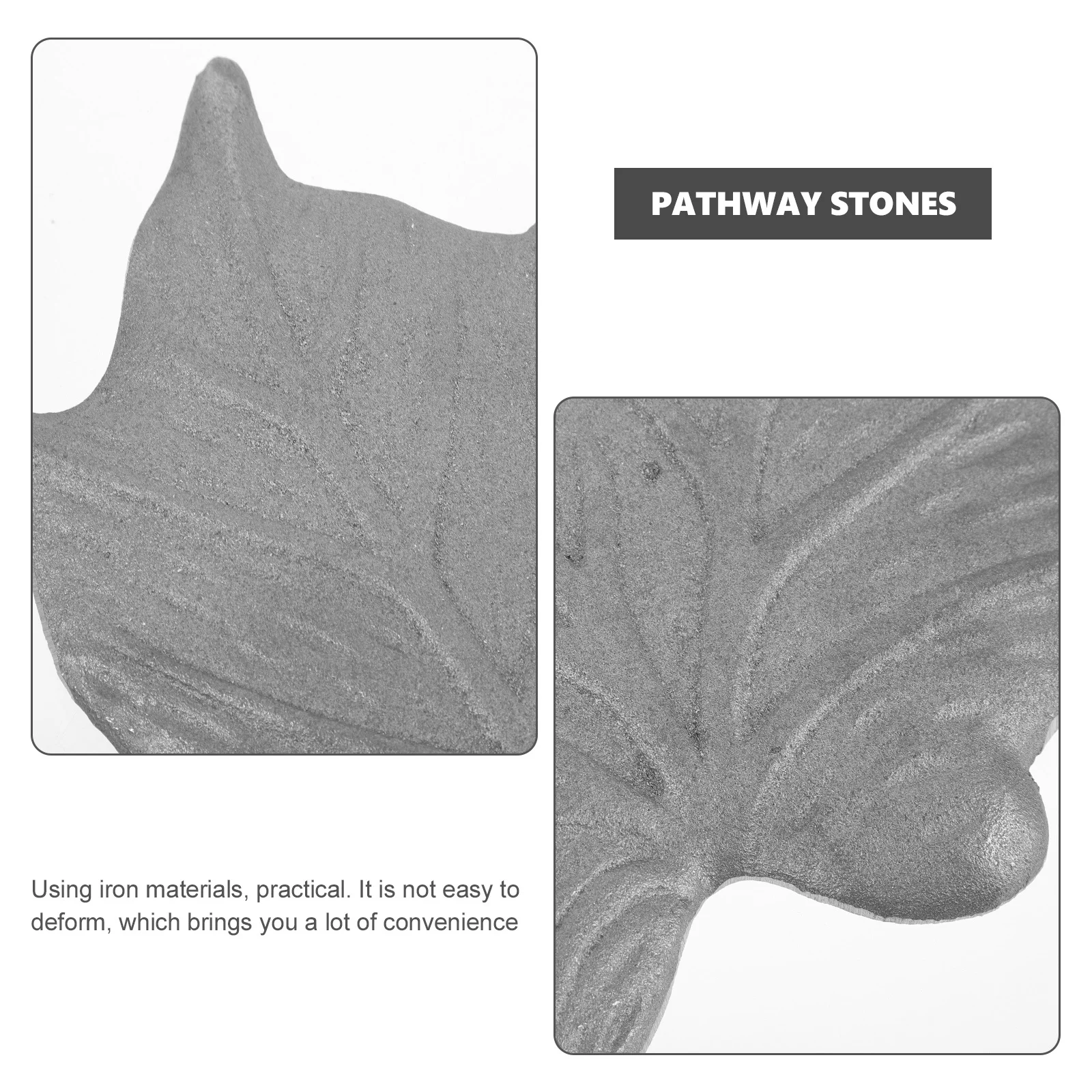 

Outdoor Stepping Stones Iron Maple Leaf Garden Pathway Stone Decorative Foot Step for Yard Lawn Patio Landscape Decoration