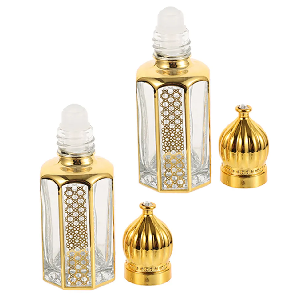 2Pcs Empty Reusable Perfume Roller Bottles 12Ml Glass Essential Oil Rolling Bottle Compact Travel Size for Personal Scent view 6