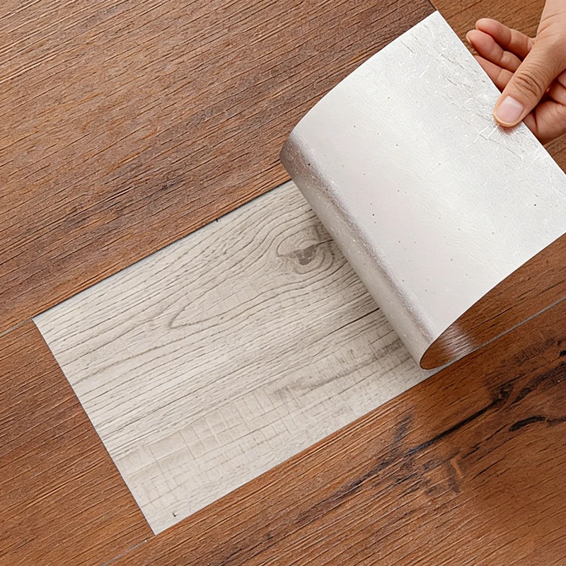 10 Stück 45 x 15 cm selbstklebende Bodenaufkleber, verdickte Holzmaserung, Wandaufkleber, Wohnzimmer, DIY, Wandfliesen, Möbel, Renovierung, Dekor