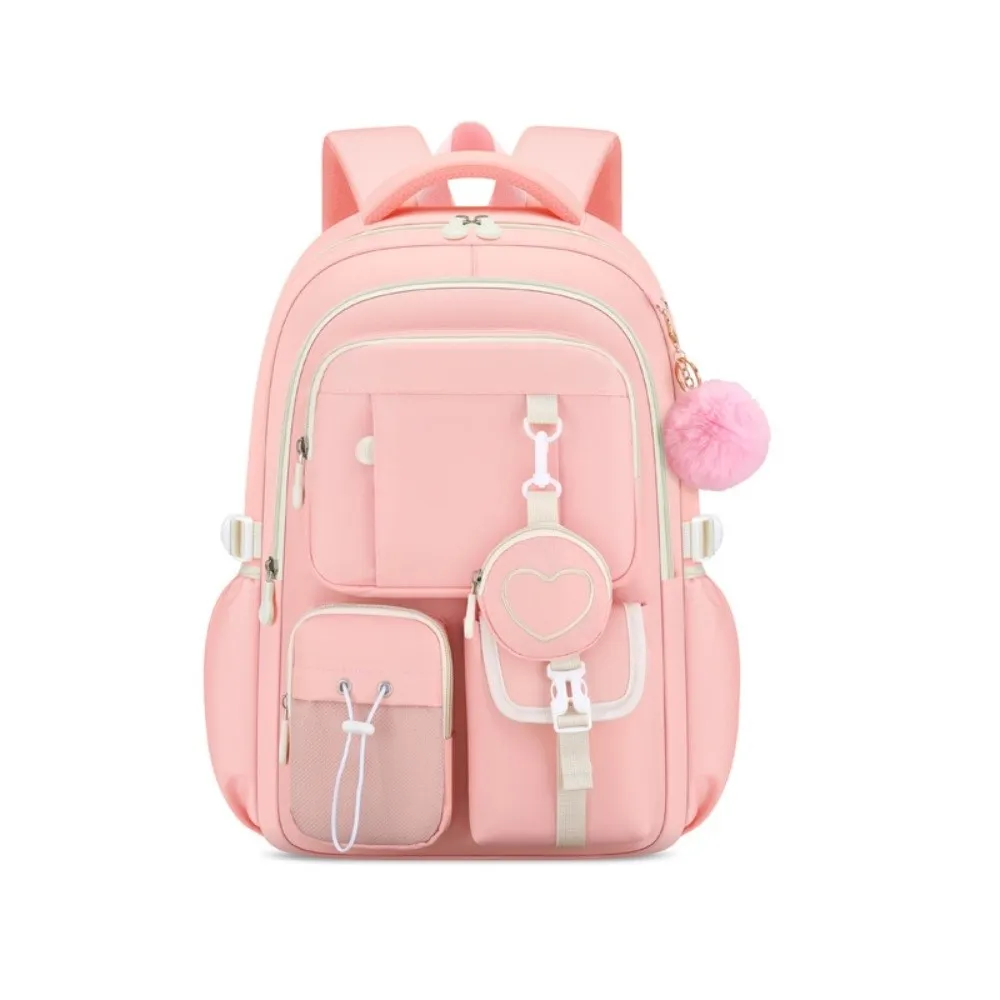 Large Capacity Backpack Pen Bag Set Love Series Mochila Style Princess Backpack Multifunctional Orthopedic Design