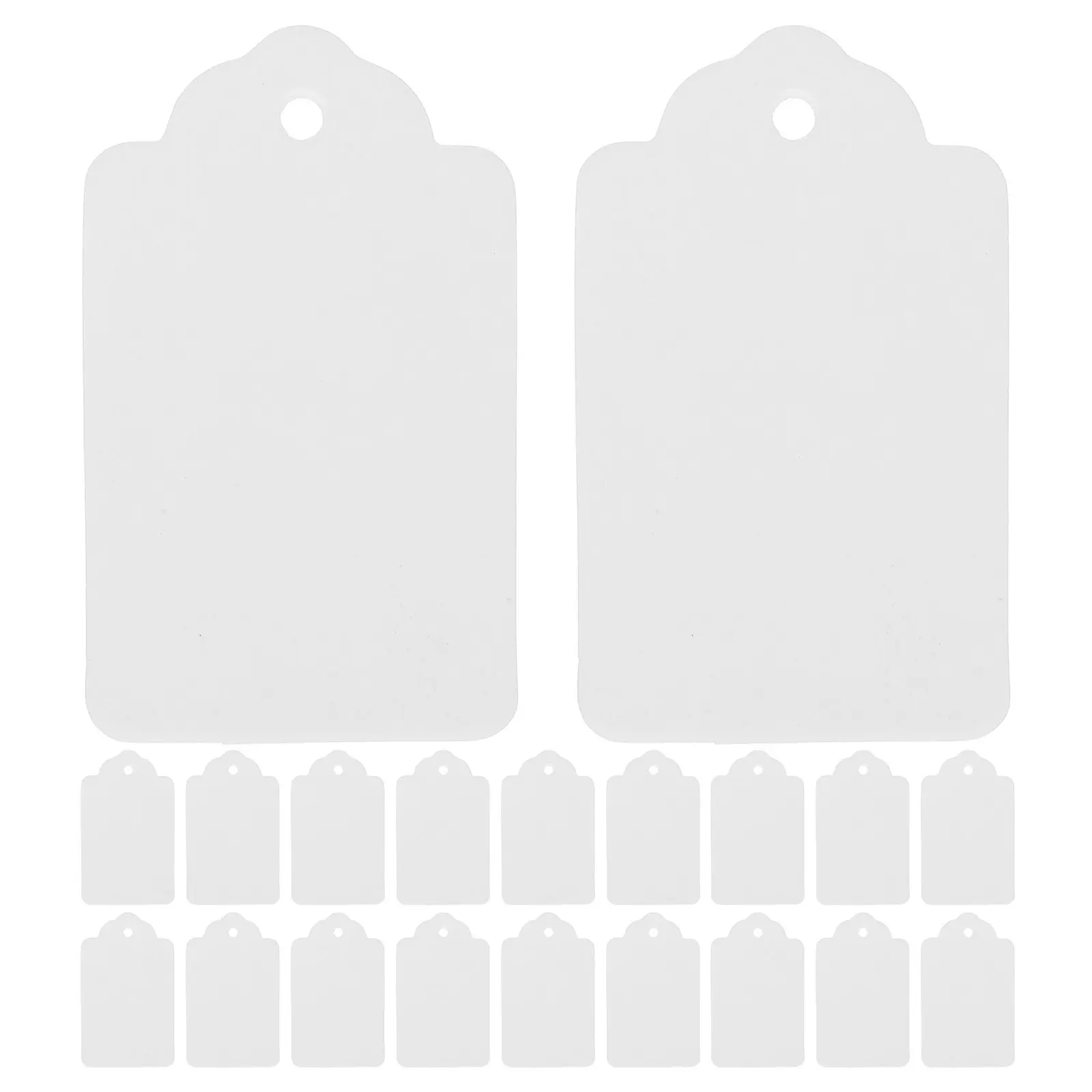 400Pcs White Blank Writable Price Tags Paper Hang Tags for Clothing Shoes Jewelry Retail Display Labels Blank Pricing Labels view 3