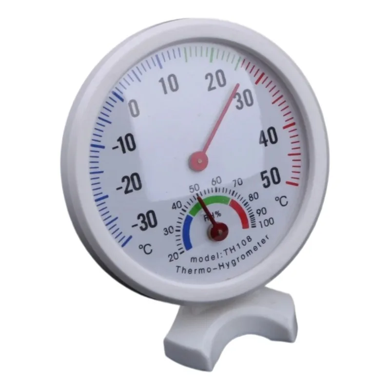 Mini termómetro higrómetro en forma de campana, medidor de humedad y temperatura pequeño de 75MM de diámetro, medidor de temperatura y humedad para refrigerador