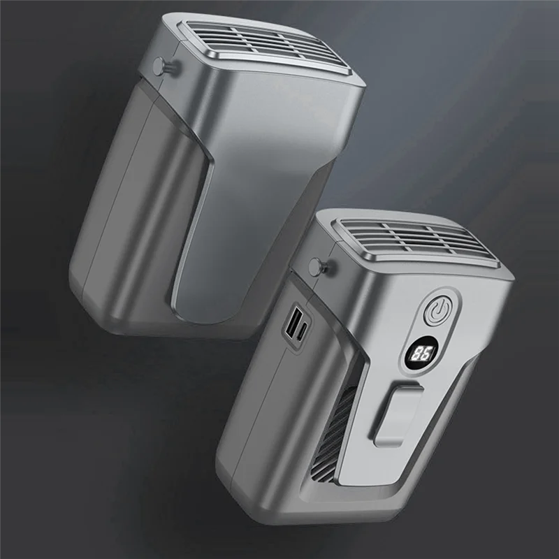 B84B-USB Handheld Fan Clip-On 3.7V/1.2A Small Air Conditioner Bladeless 12000Mah Power Bank 3-Gear Wind Mute