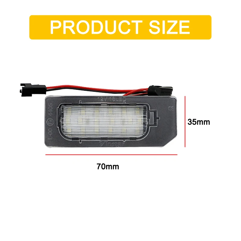 12V LED Lampu Pelat Nomor untuk Mitsubishi ASX Outlander Sport 2011-2020 Perakitan Lampu Pelat Nomor Putih