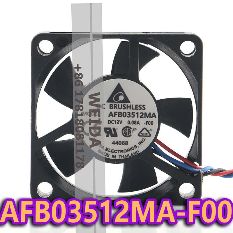 

Вентилятор охлаждения Delta 12V 0.08A 3510 с двойным шарикоподшипником, бесшумный, осевого потока, трехпроводной, AFB03512MA