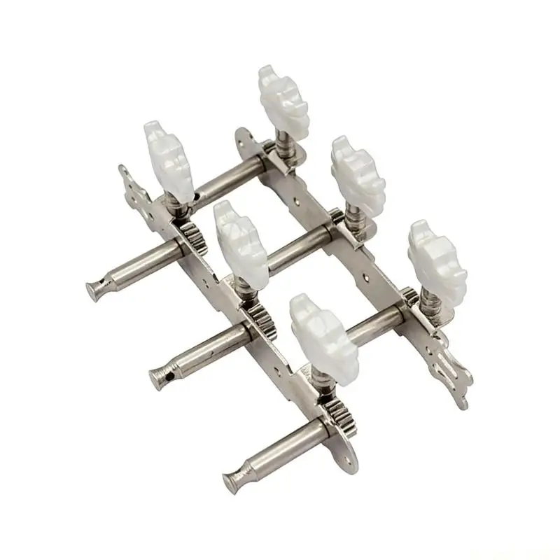 

M5TC Set of 2 Triple Design Machine Heads Metal Texture for Acoustic Guitar and Ukulele Ergonomic Design Easy Installation