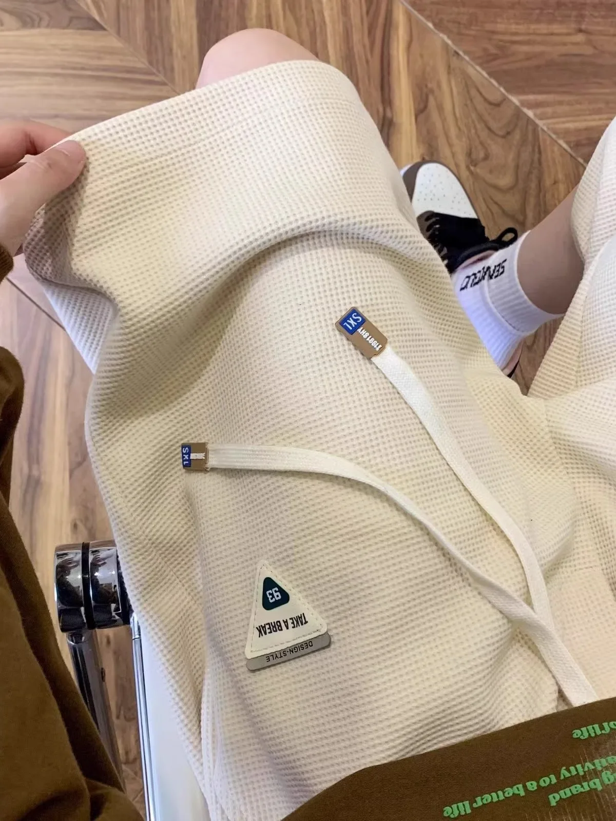 Summer New American Style Ice Silk Thin Casual Loose Large Size Sports Leisure Five-Quarter Shorts Polyester Fiber Straight Leg