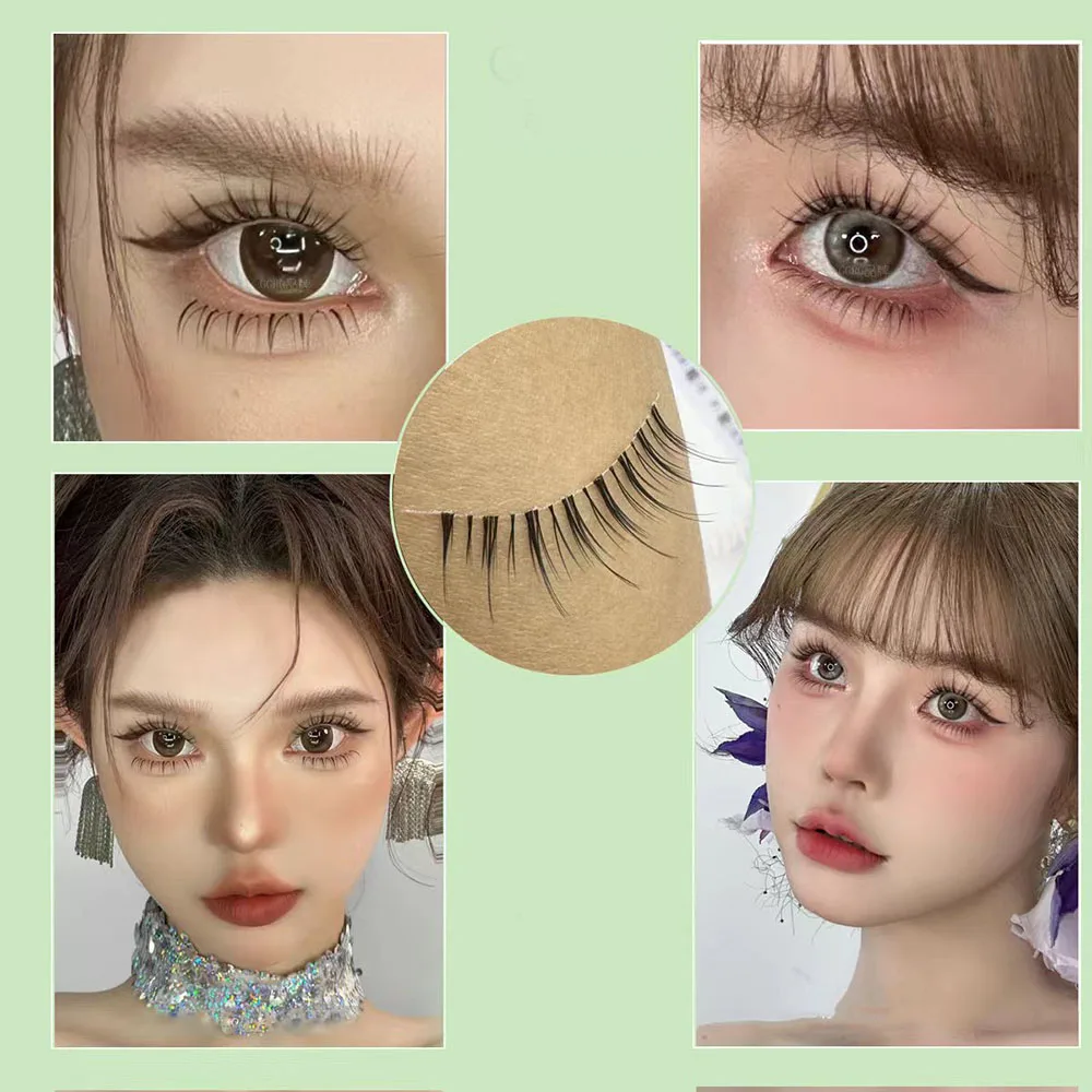 5-pair Manga Eye A Shaped False Eyelashes Wet Lashes Thick Manhua Spiked Eyelashes Naturally Soft Douyin Makeup Lash Extension