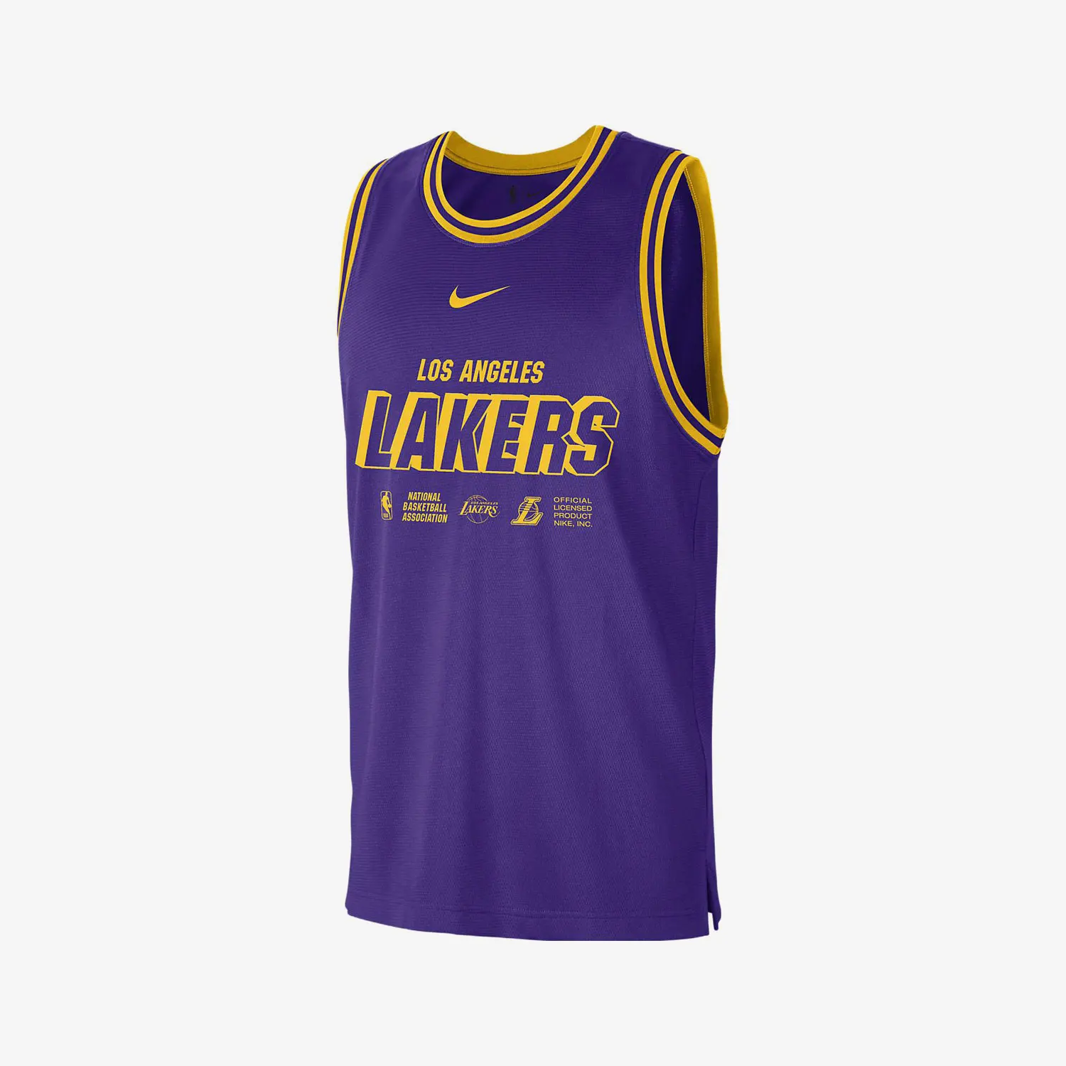 Camiseta sin mangas Nike Dri-FIT NBA original de Los Angeles Lakers para hombre DR2273-504