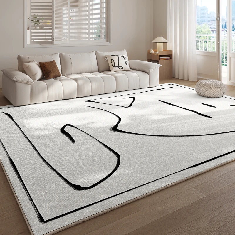 Minimalist Living Room Decoration Plush Carpet Large Area Line Lounge Rug Soft Fluffy Rugs for Bedroom Thick Anti-slip Floor Mat