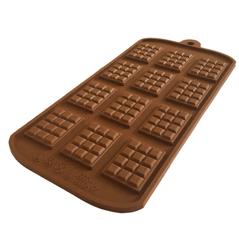 1 pc waffle chocolate molde de silicone dubai molde de chocolate diy bolo de chocolate decoração molde biscoitos moldes de cozimento