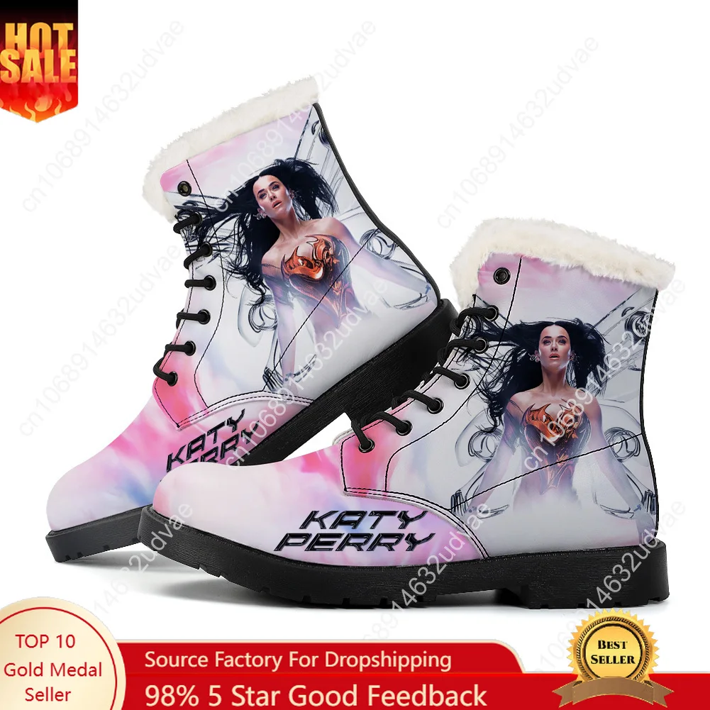 

Katy Perry Plush Boots Mens Womens Teenager Shoes Casual Boot Outdoor Light High Quality Couple Print on Demand Customize Shoe