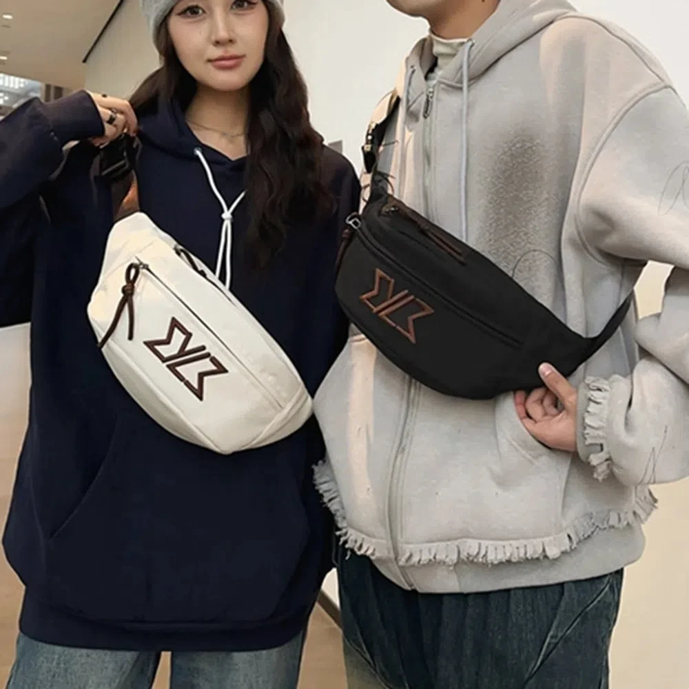 

Casual Male Chest Bag Multifunctional Large Capacity Sports Sling Backpack Adjustable Strap Zipper Nylon Waist Bag Street Wear