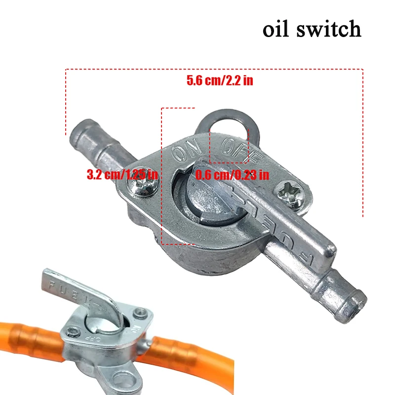 1/2/5/10PCS 6mm Motorcycle Scooter Fuel Tap Gas Petrol Valve Fuel Tank Switch Motorbike Mini Auto Key Ring On Off Accessories