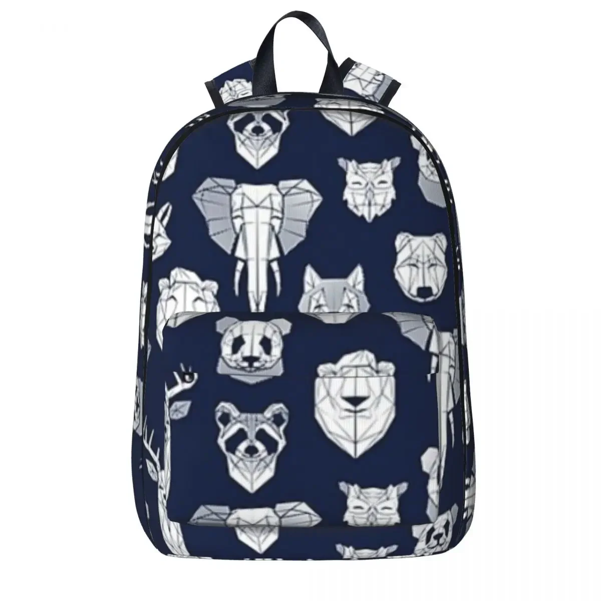 

Friendly Geometric Animals Deers Bears Foxes Elephants Woman Backpacks Boys Bookbag Casual Students School Bags Travel Rucksack