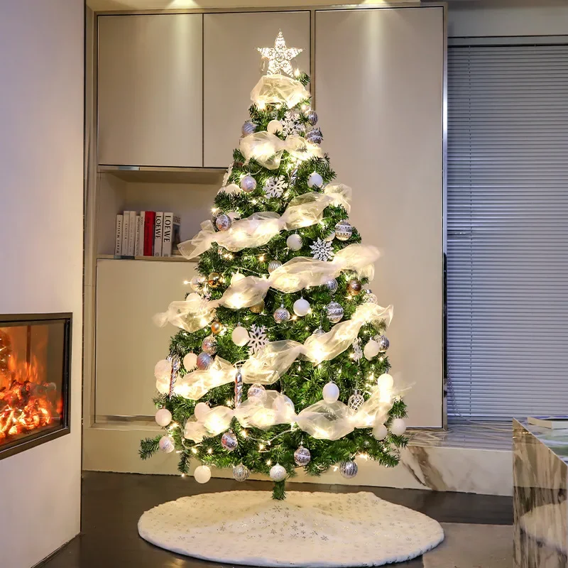 Artificial Christmas Tree PVC Flocking Christmas Tree Hotel Shopping Mall High-end Decoration 1.5m-2.1m