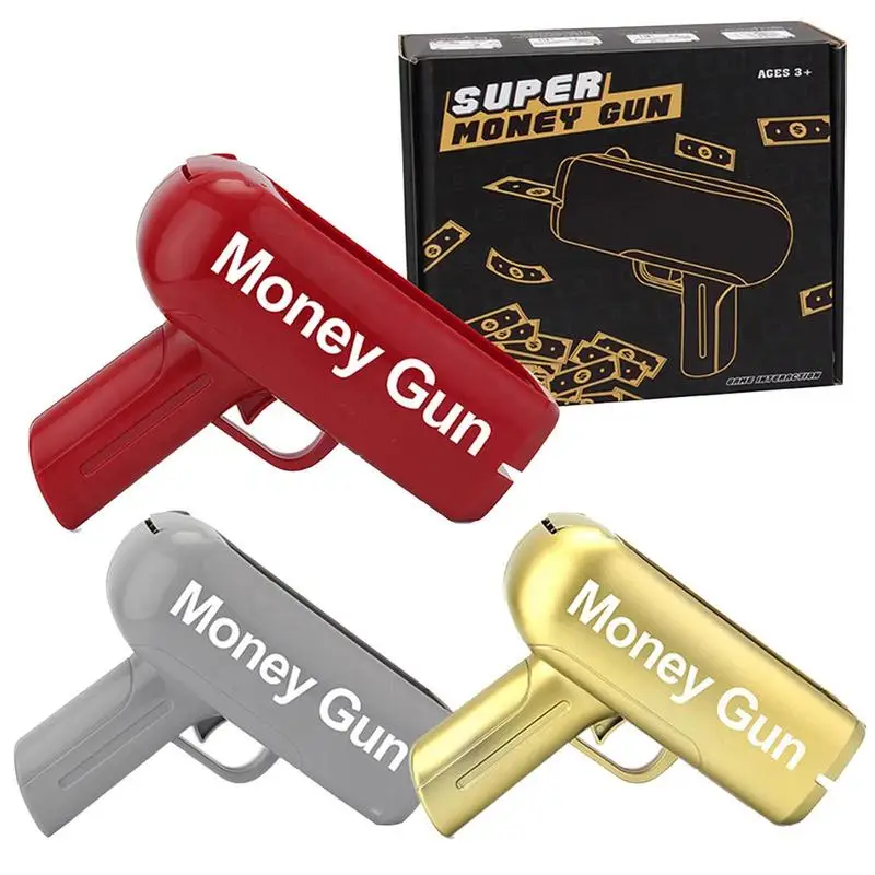 Money Shooter Guns Toy Electric Funny Banknote Guns Toys Money Bill Dispenser Cash Spray Cannon Toy Party Supplies