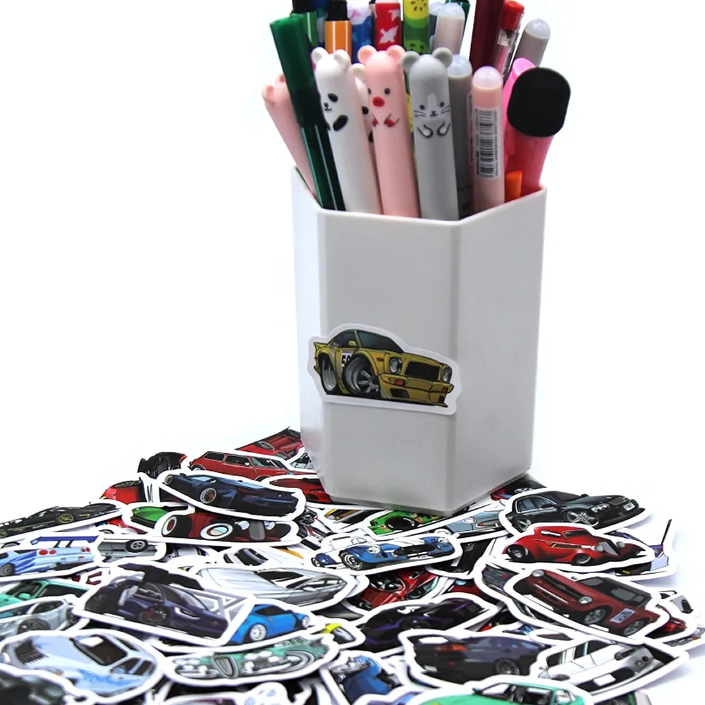 10/50/100 Pcs Retrofit Racing Car Graffiti Stickers Laptop Guitar Luggage Bike Skateboard Waterproof Sticker Decal Kid Toy