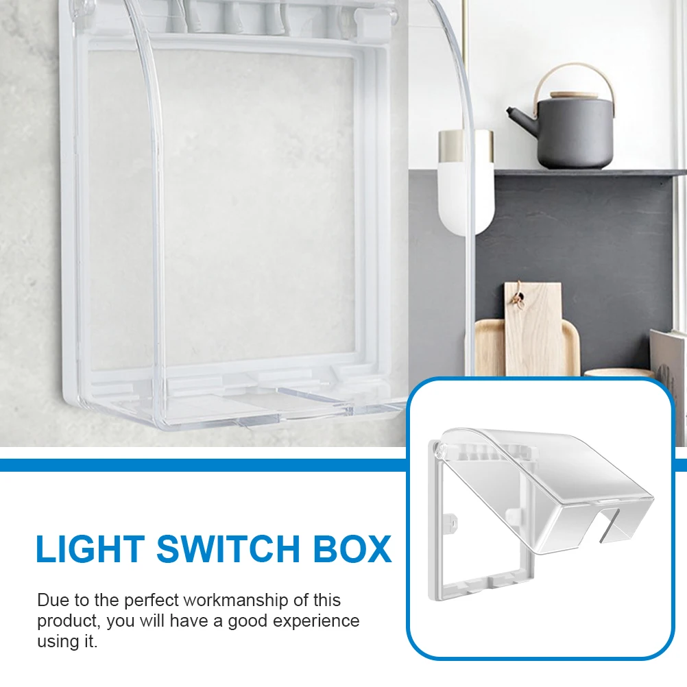 

4pcs Socket Waterproof Light Cover Plug Splash-Proof Protective Cover For Home Kitchen Garden Office Transparent Durable Splash