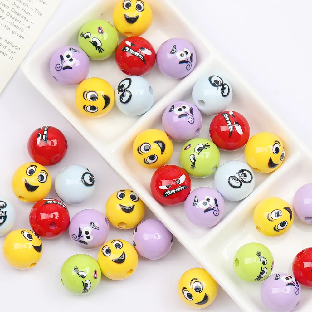 

Cordial Design 100Pcs 16*16MM DIY Bead/Round Shape/Print Effect/Acrylic Bead/Hand Made/Jewelry Findings & Components #17318