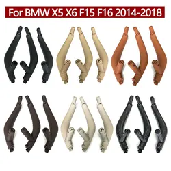 3PCS SET LHD RHD Carbon Fiber Interior Passenger Door Handle Inside Panel Replacement For BMW X5 X6 F15 F16 2014-2018
