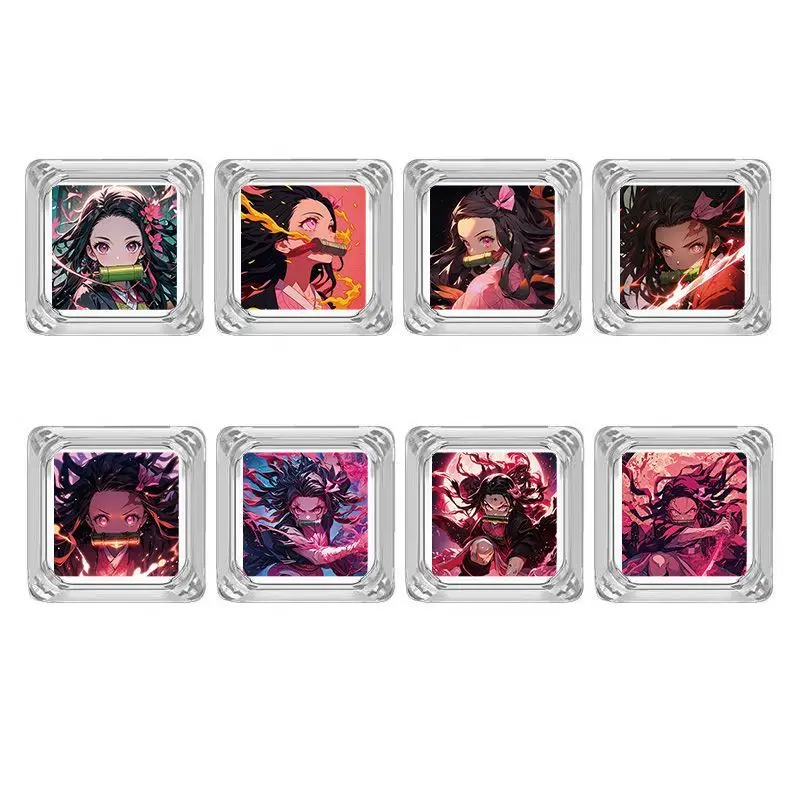 Demon Slayer Nezuko Keycap Cartoon Cute Cross Shaft Custom Gaming Mechanical Keyboard Transparent Light-Through Keycap