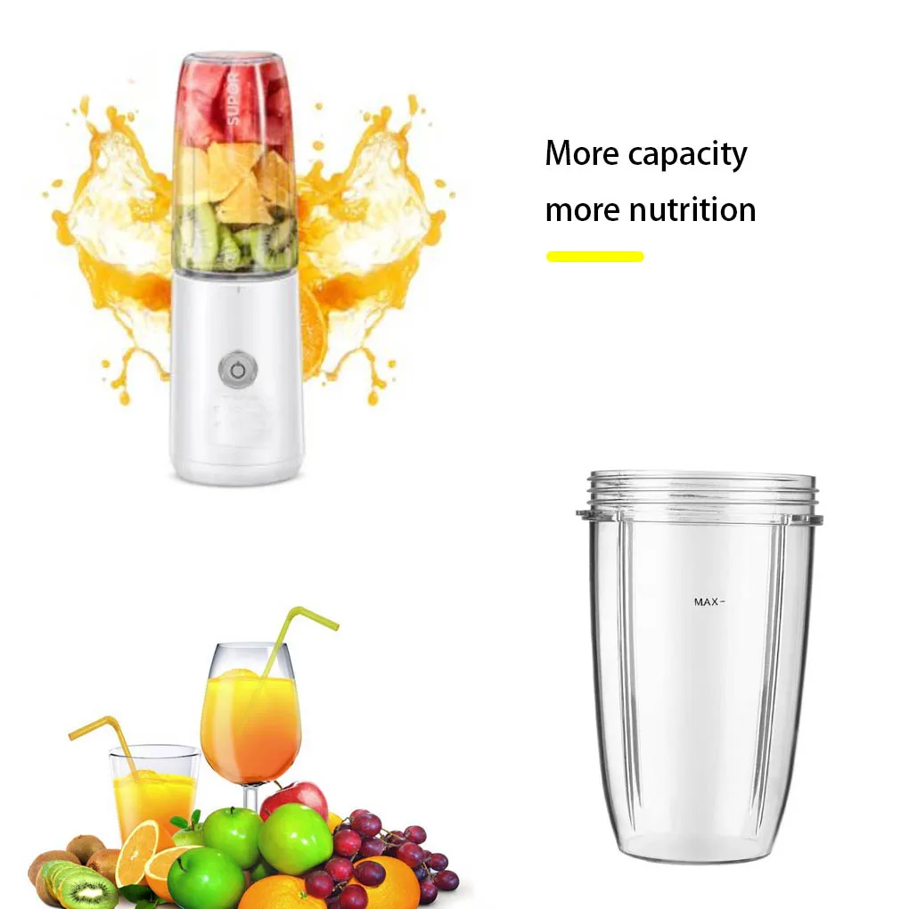 Fruit Juicer Cup Leak-proof Blender Mug Kitchen Bottle Washable Reusable Replace Part Replacement for Nutribullet 101/600W 24oz