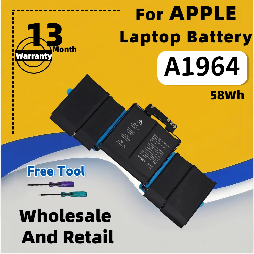 

FRLESUI A1964 Laptop Battery For Apple MacBook Pro A1989 13" 2018 2019 Year A2251 2020 Year EMC3214 EMC3358 020-02497 MR9Q2LL/A