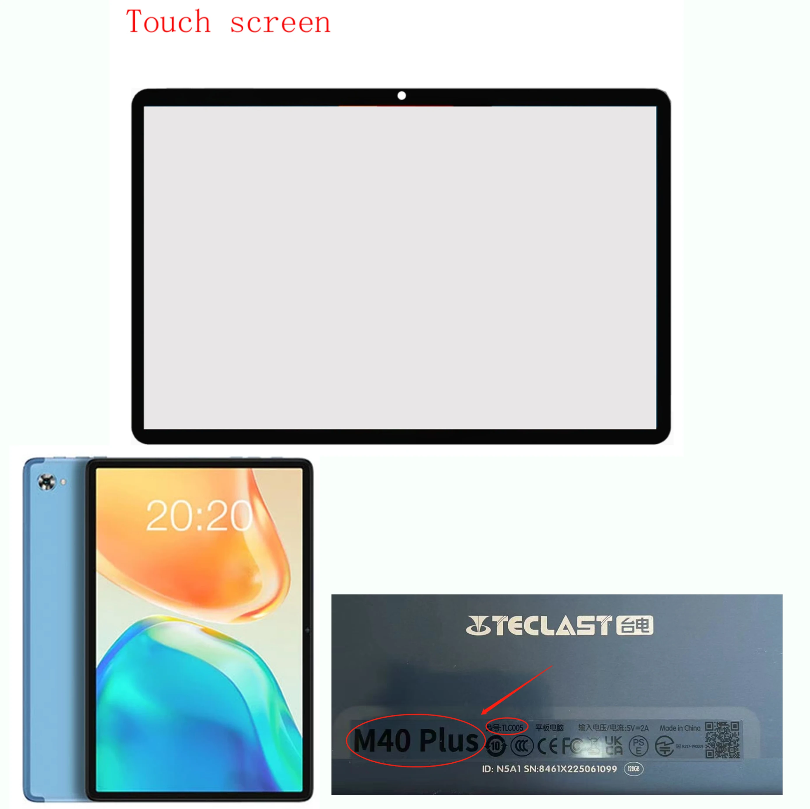 

New 10.1" Touch Screen Digitizer Glass Sensor For Teclast M40 Plus TLC005 Tablet PC Pantalla Replacement