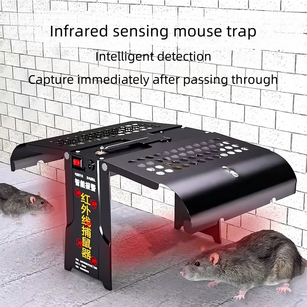 

Fully automatic infrared sensing Mousetrap Intelligent detection and immediate capture Household Mouse Catcher Reusable Rat Cage