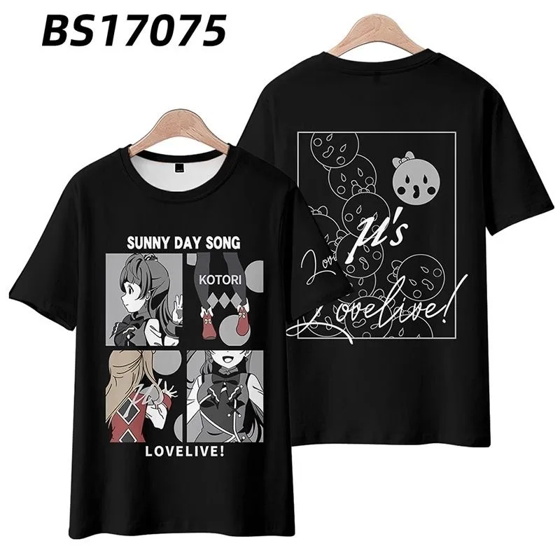 

Lovelive! μ's 3D Printing T-shirt Summer Fashion Round Neck Short Sleeve Popular Japanese Anime Streetwear