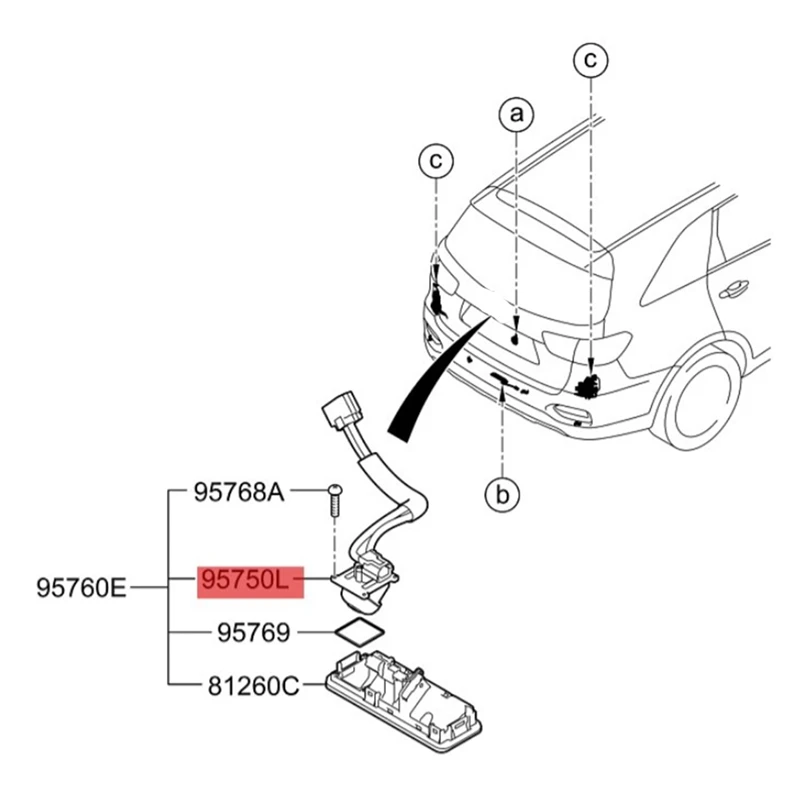 Car Backup Rear View Camera 95766-C5600 For Kia Sorento 2015-2018 Car Reserve Park Assist Camera 95766C5000 95766C5600 Parts