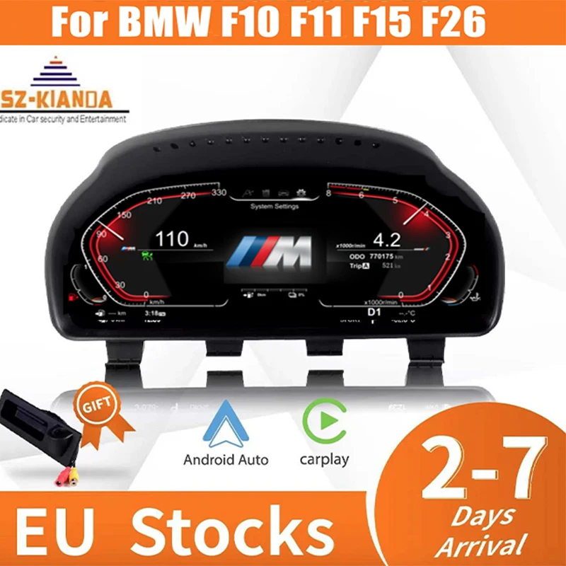 2024 오리지널 디지털 LCD 계기판, 클러스터 조종석 속도계, BMW 5 시리즈 F10 F11 F12 F15 F16 F18 F25 F26 용 최신