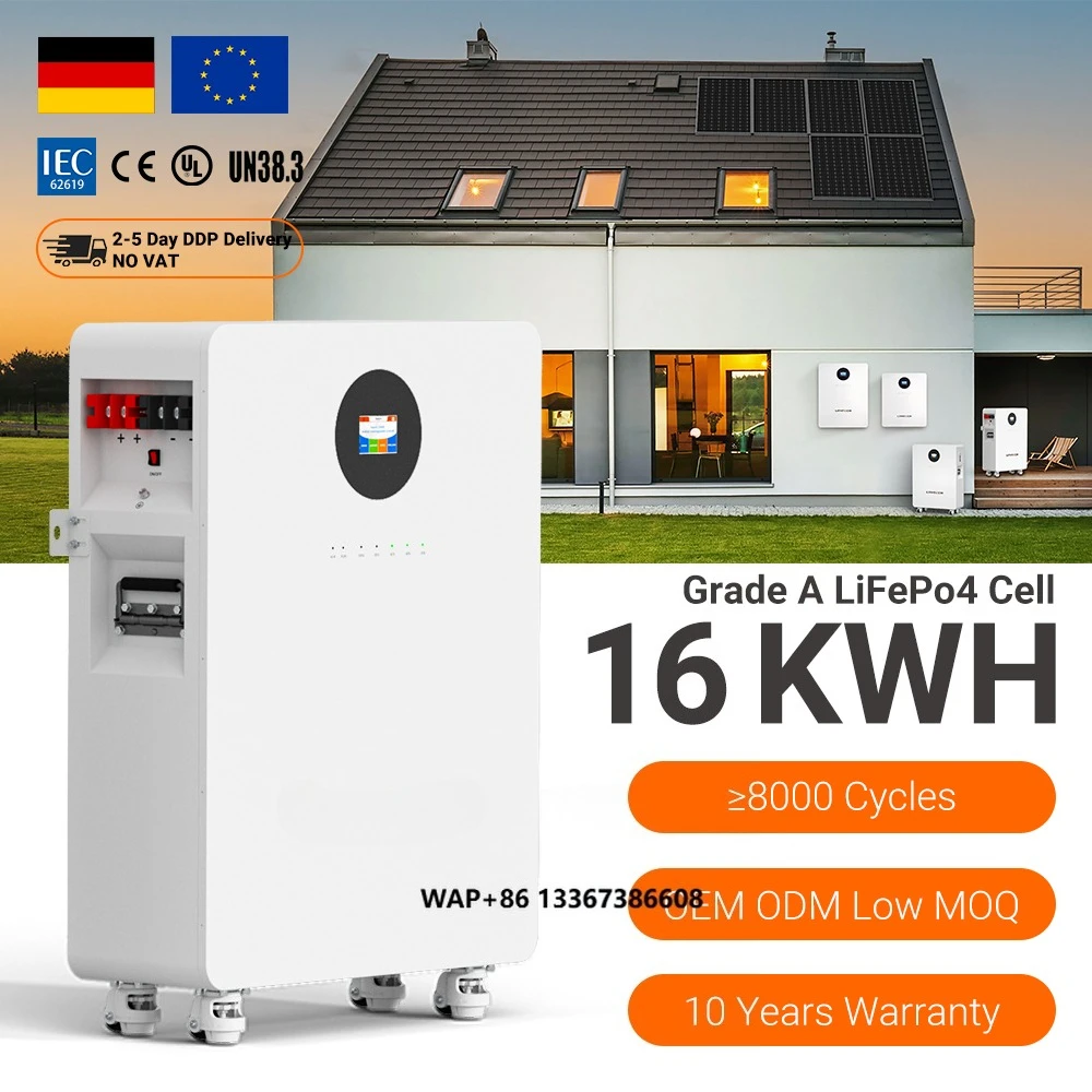 

New Grade a 51.2V 314ah Wall Solar System Lifepo4 Energy Powerwall 16kwh Lithium Battery Solar System Home Storage Battery