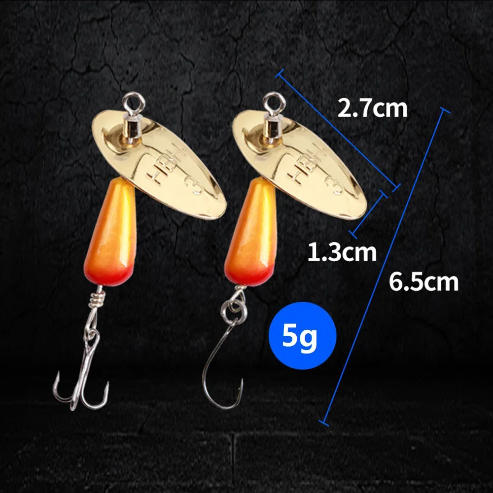 10pc 5g 7g Rotating Spinner Fishing Lure Spoon Sequins Metal Baits Wobblers Bass Pesca Hand Shaker Makou Bass Ice Fishing Tackle