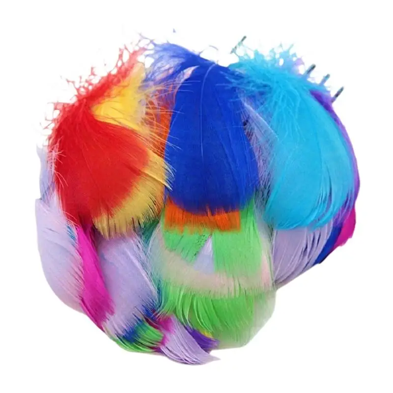 50 Stück schwimmende Federn, 6–12 cm, zum Basteln, für Schmuckherstellung, für Partys, Karneval und zur Dekoration von Kleidung. – Detail 5