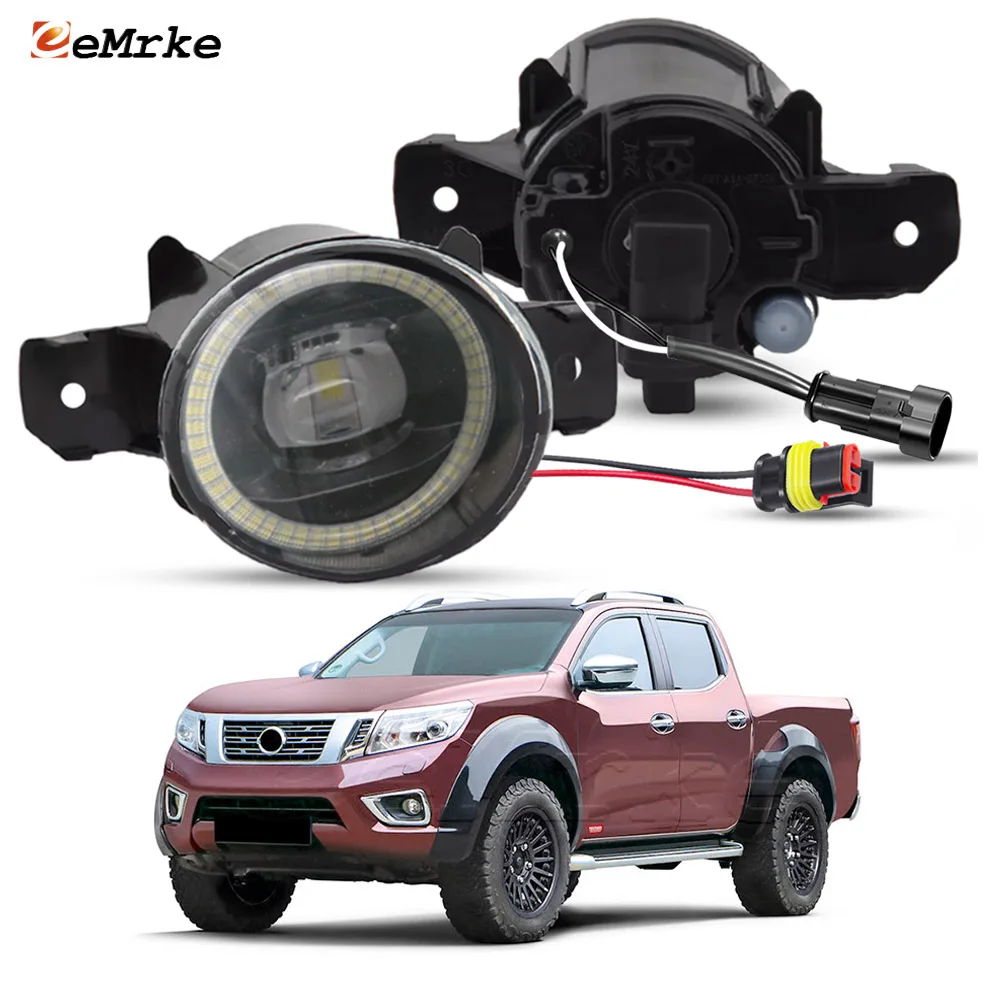 

Светодиодные противотуманные фары Angel Eye, дневные ходовые огни DRL, 30 Вт, для Nissan NP300 Navara Frontier (D23) 2015-2020, автомобильные аксессуары